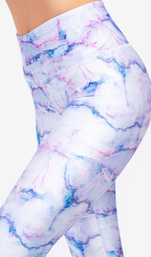 TEREZ Active Super High Band 7/8 Legging in Blue Marble Large - Picture 2 of 13